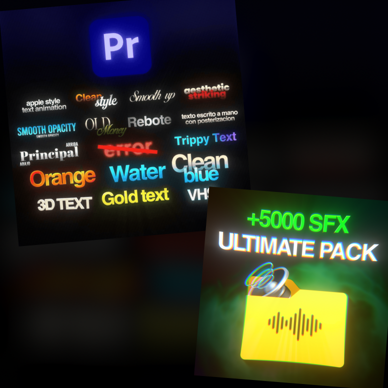 Pack de Títulos de Premiere Pro + 5000 SFX Ultimate Pack
